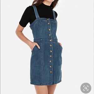 Express-Button front seamed mini sheath dress